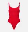 Hunza G Pamela Crinkle-texture Swimsuit In Red