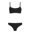 Hunza G 'gigi' Black Bikini With Square Neckline And Thin Straps In Black