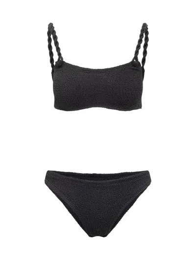Hunza G Phoebe Plain Color Bikini In Black