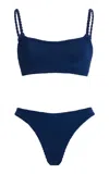 Hunza G Phoebe Two-piece Bikini Swimsuit In Blue