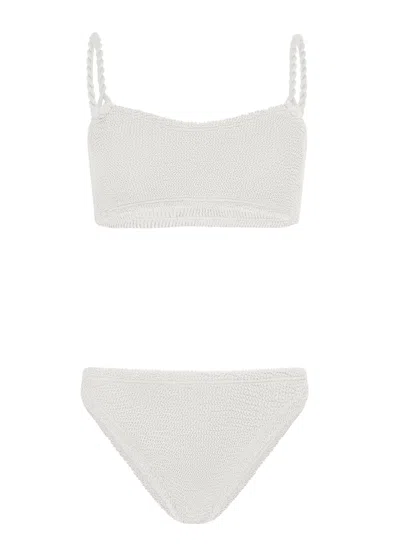 Hunza G Phoebe Bikini In White | Twisted Strap &amp; Classic Coverage