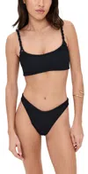 Hunza G Phoebe Bikini Set Black In Black