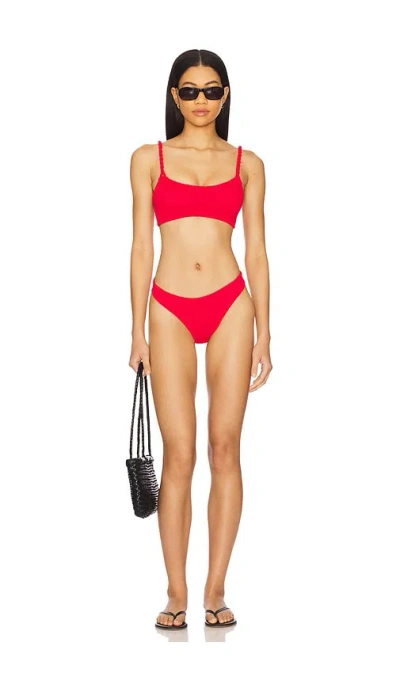 Hunza G Phoebe Bikini Set In Red