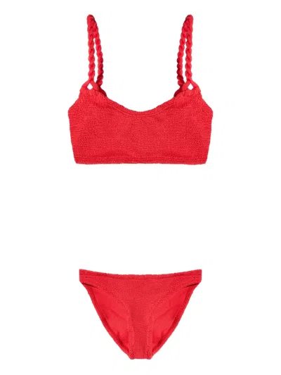 Hunza G Phoebe Bikini Set In Red