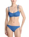 Hunza G Phoebe Bikini In Metallic Denim