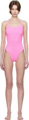 Hunza G Pink Bette Swimsuit In Bubblegum