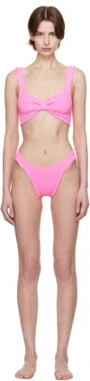 Hunza G Pink Bonnie Bikini In Bubblegum