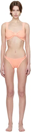 Hunza G Pink Bonnie Bikini In Peach
