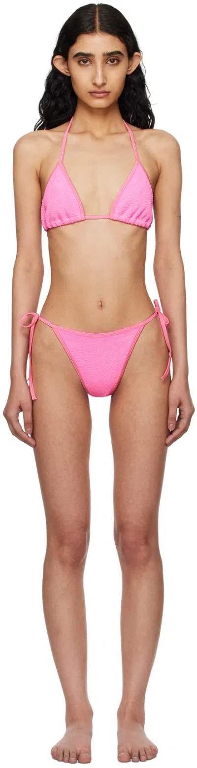 Hunza G Pink Gina Bikini In Bubblegum