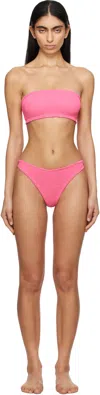 Hunza G Pink Shay Bikini In Candy Pink