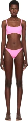 Hunza G Pink Tyler Tonal Bikini