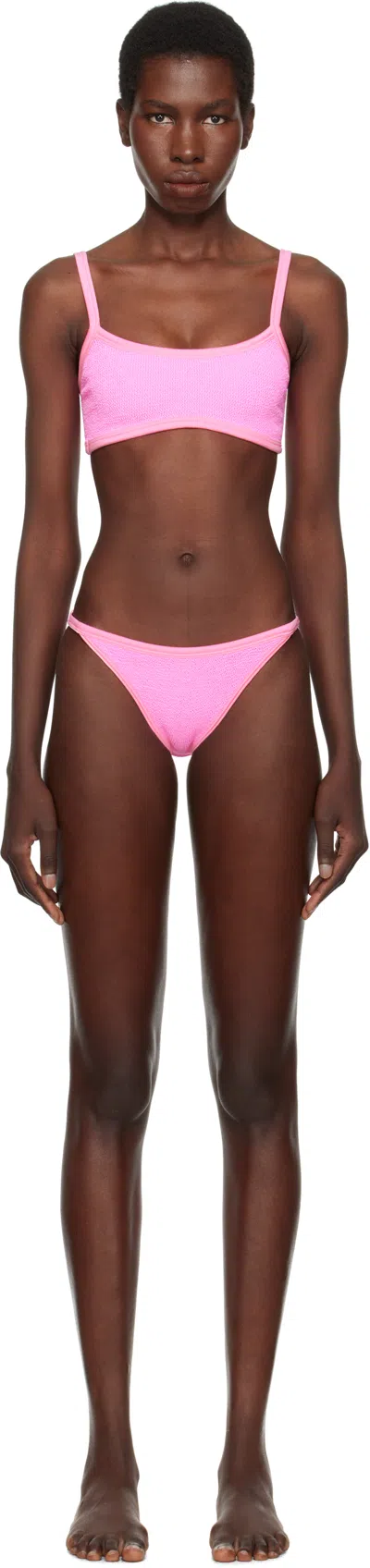 Hunza G Pink Tyler Tonal Bikini
