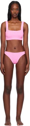Hunza G Pink Xandra Bikini In Bubblegum