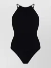 Hunza G Crisscross Back Spaghetti Straps Textured Fabric