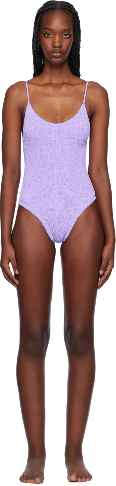 HUNZA G PURPLE PAMELA SWIMSUIT