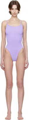 Hunza G Purple Petra Swimsuit In Lilac