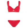 Hunza G Womens Red Juno Knotted Bikini Set In Red