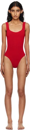 Hunza G Kids Classic Swim Red In Red