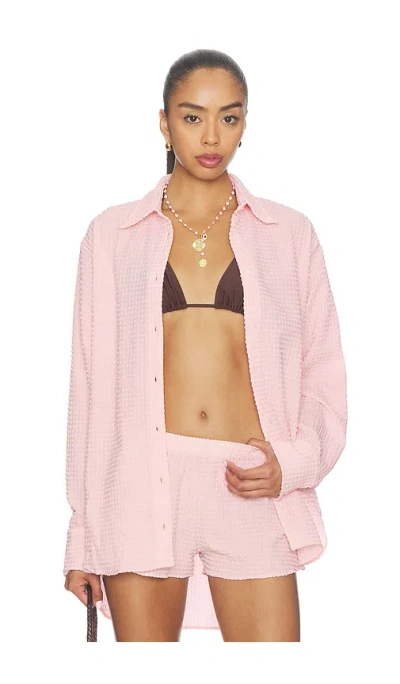 Hunza G Resort Shirt In Pink
