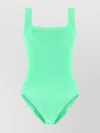HUNZA G RIBBED TEXTURE STRETCH NYLON SWIMSUIT