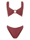 Hunza G Ring-detail Bikini In Brown