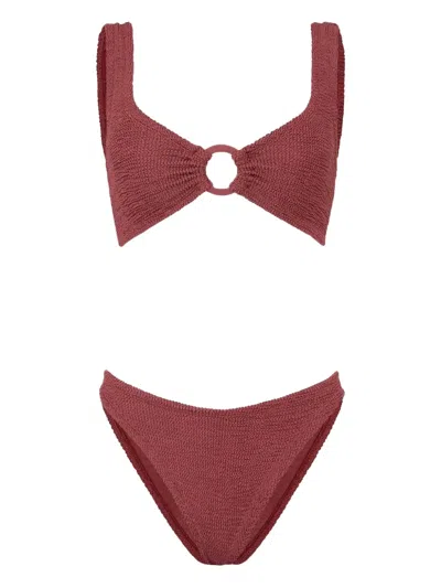Hunza G Ring-detail Bikini In Brown