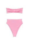 Hunza G Pink Ruby Bikini Set In Pink