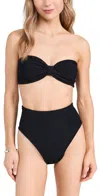 Hunza G Jean Textured Nylon Bikini In Black