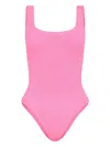 Hunza G Classic Square Neck One Piece In Pink