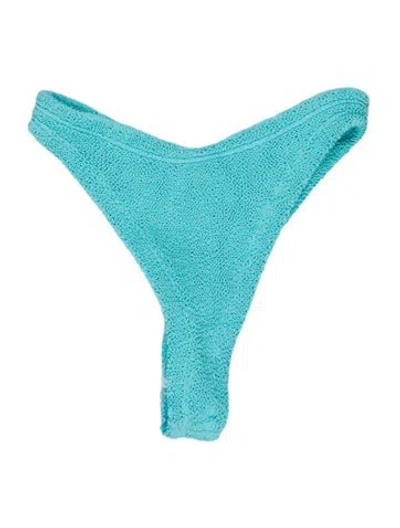 Pre-owned Hunza G Ruffle Embellishment Bottoms W/ Tags In Blue