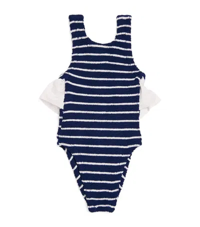 Hunza G Kids' Ruffle-trim Cross-back Lara Swimsuit