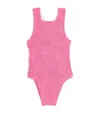 Hunza G Ruffle-trim Cross-back Lara Swimsuit In Pink