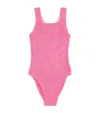 Hunza G Ruffle-trim Cross-back Lara Swimsuit In Pink