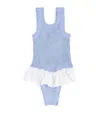 HUNZA G RUFFLE-TRIM DENISE SWIMSUIT (7-12 YEARS)