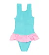 Hunza G Ruffle-trim Denise Swimsuit In Blue