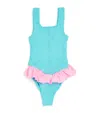 Hunza G Ruffle-trim Denise Swimsuit In Blue