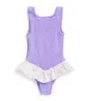 Hunza G Denise Ruffle-trimmed Swimsuit In Purple