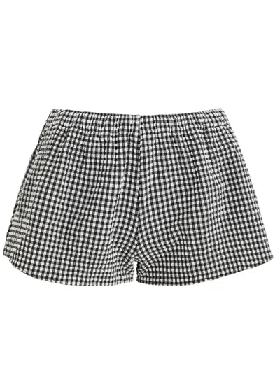 HUNZA G HUNZA G RUNNER GINGHAM SEERSUCKER SHORTS