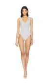 Hunza G Sadie Scoop-neck Crinkle-textured Swimsuit In Metallic Grey & Silver
