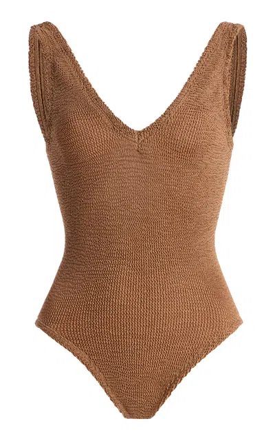 Hunza G Sadie One-piece Swimsuit In Brown