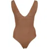 Hunza G Sadie Swim Metallic Cocoa In Brown