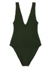 Hunza G 'sadie Swim' One-piece Swimsuit In Green