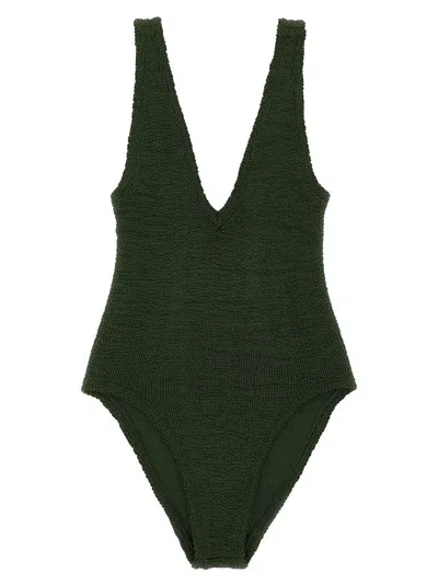 Hunza G 'sadie Swim' One-piece Swimsuit In Green