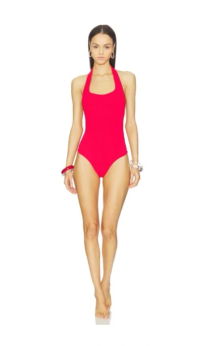 Hunza G Sandy One Piece Swimsuit In Red