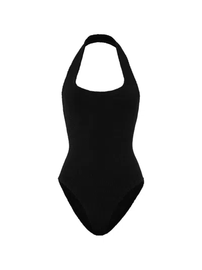 Hunza G Sandy Square-neck Swimsuit In Black