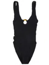 Hunza G Scoop Neck One-piece Suit In Black
