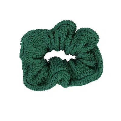 Hunza G Scrunchie Metallic Forest Green