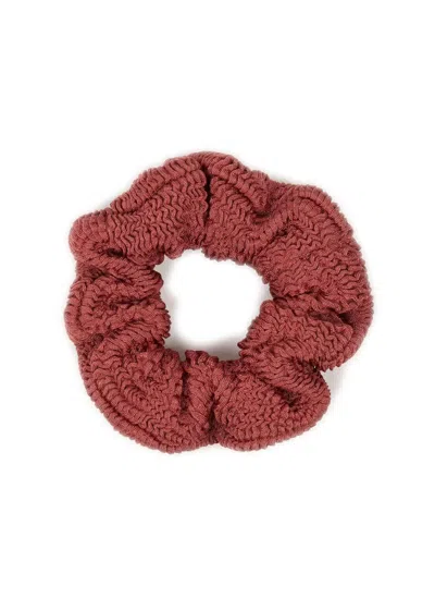 Hunza G Scrunchie Metallic Rosewood In Brown