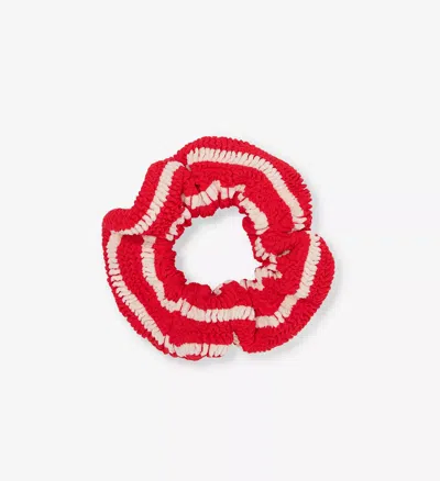 Hunza G Scrunchie Red/white