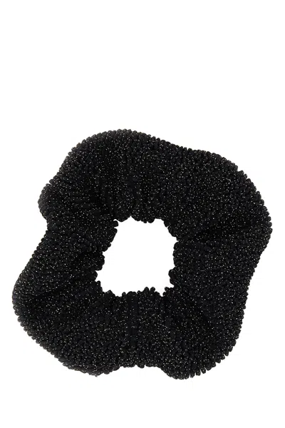 Hunza G Glistening Beaded Hair Accessory In Black